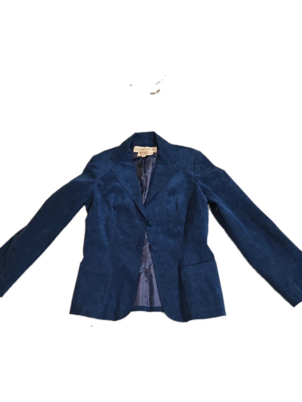 Lillie Rubin Roth Lecover Ultrasuede Blazer Women's 6 Teal Vtg 70s 80s